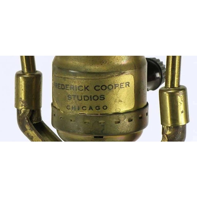 Metal Pair of 1950s Frederick Cooper White Glazed Ceramic Table Lamps with Grape Clusters For Sale - Image 7 of 7