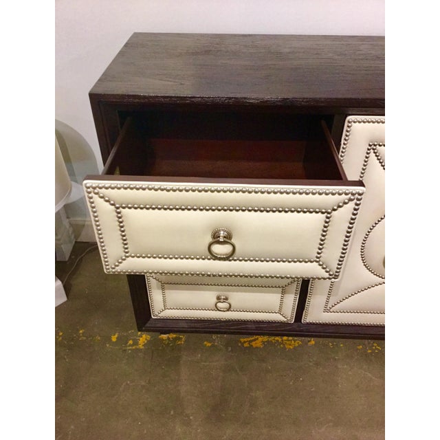 Ambella Home Modern White Leather Manhattan Dresser For Sale In Atlanta - Image 6 of 7