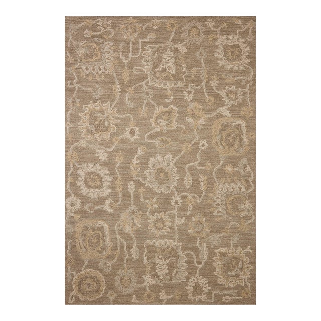 Chris Loves Julia x Loloi Dorothea Oak / Natural 7'-9" x 9'-9" Area Rug For Sale