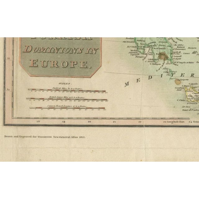 Map of Turkish Dominions in Europe, 1813 For Sale - Image 3 of 10