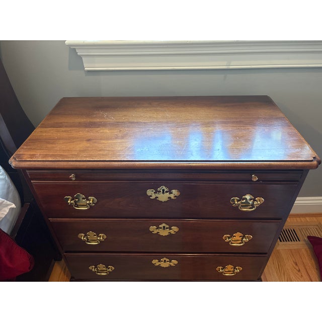 Statton Furniture 1990s Statton Trutype Americana Cherry Nightstands For Sale - Image 4 of 6