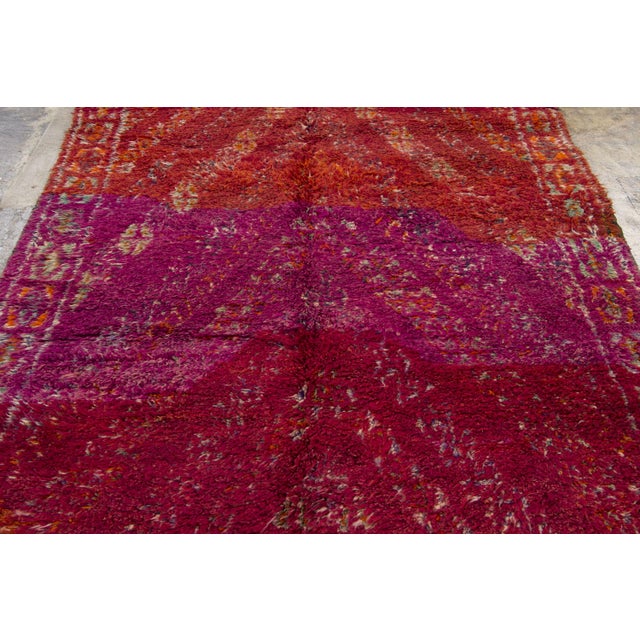 Vintage Moroccan Shag Wool Rug With Chevron Design by Rug & Kilim, 1950-1959 For Sale In New York - Image 6 of 9