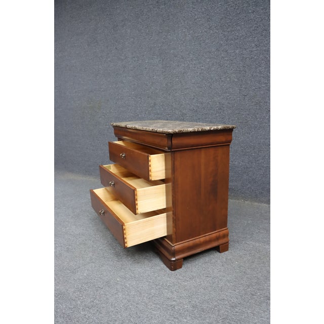 Durham Furniture Cherry Louis Philippe Style Nightstand For Sale - Image 12 of 13