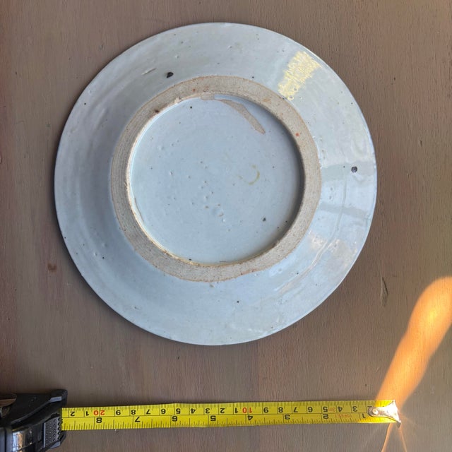 Set of 4 Antique 19th Century Canton Ware Chinese Export Blue & White Porcelain Plates For Sale - Image 10 of 12