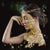 Resplendent by Alexandra Manukyan | Oil on Belgian Linen Portrait of a woman with gold accents. For Sale