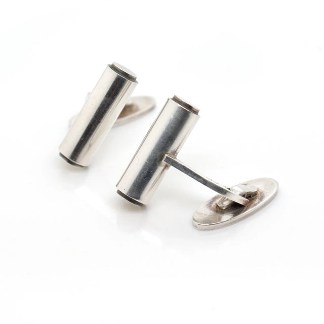 Georg Jensen Sterling Silver Cufflinks No. 96 - 2 Pieces For Sale In Philadelphia - Image 6 of 12