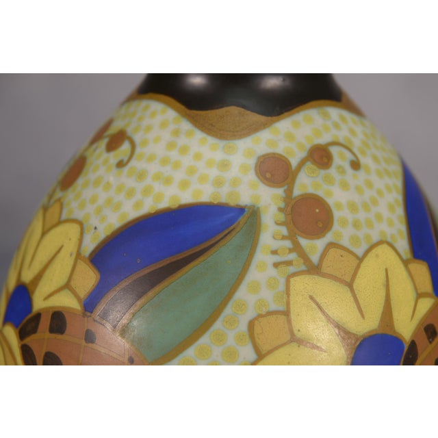 Art Deco Ceramic Model D1854 N°975 Vase by Vittorio Bonuzzi for Keramis, 1920s For Sale - Image 9 of 16