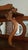 1920s Victorian Golden Tiger Oak Curio Curved 3 Bow Front For Sale - Image 11 of 18