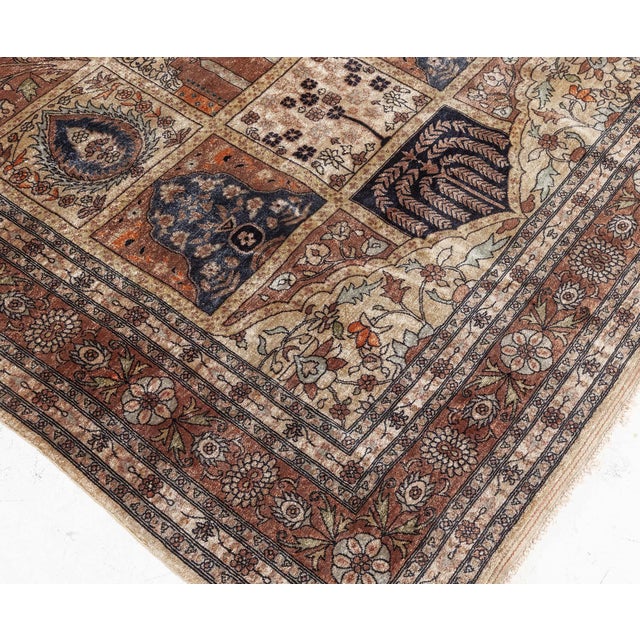 Mid-Century Modern Vintage Egyptian Silk Rug For Sale - Image 3 of 9