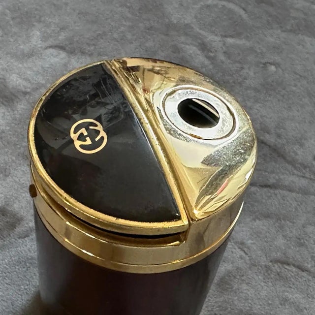 1980s Modern Brass and Lacquer Table Lighter by Gucci For Sale - Image 10 of 12