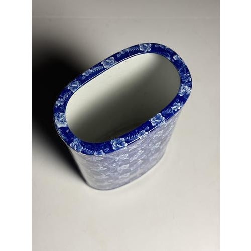 Vintage Blue Umbrella Stand For Sale - Image 4 of 12