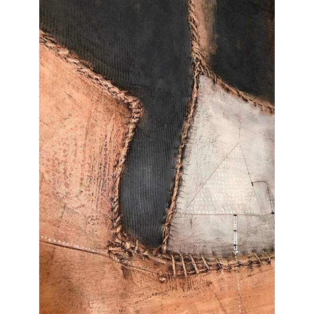 Max Marra, Italian Modernist Abstract Sculpture Painting Shaped Canvas Brutalist Collage, 2002 For Sale - Image 14 of 15