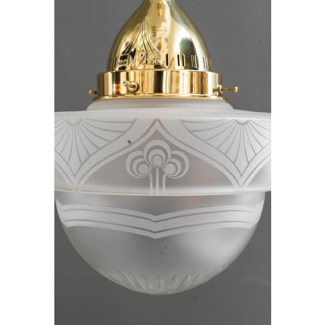 Art Deco Pendant with Glass, Vienna, 1920s For Sale - Image 17 of 18