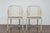 Late 20th Century Pair of Baker Furniture Faux Bamboo Upholstered Armchairs in Soft White Finish For Sale - Image 5 of 12
