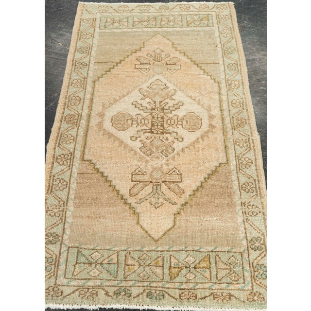Turkish Mini Rug Oriental Hand Knotted Vintage Rug 1'9" x 3'1" #21060 Explore a curated collection of hallway runners,...