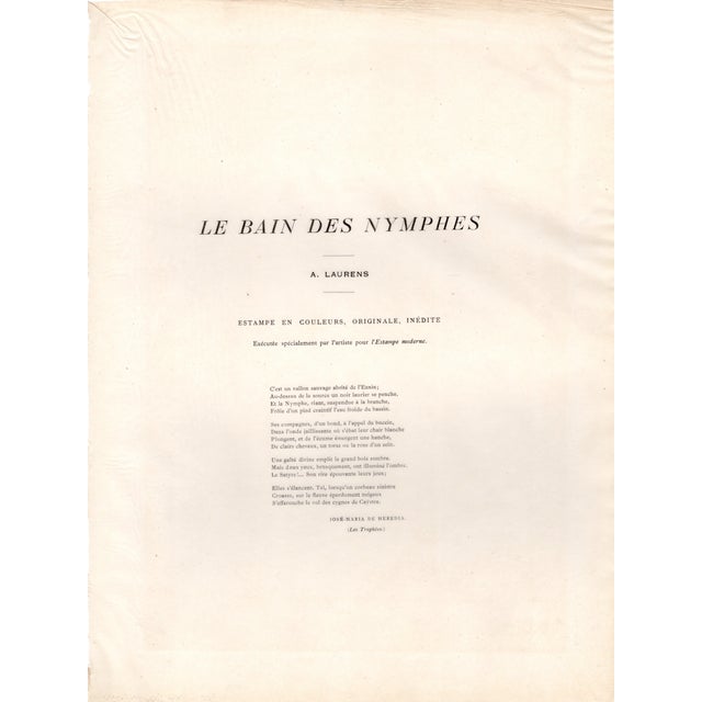Paul-Albert Laurens, Le Bain des Nymphes, 1898, Lithograph on Paper For Sale - Image 8 of 11