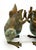 Metal Vintage Metal Verdigris Frogs “Patty Cake” Figurines – Whimsical Garden Sculptures – Hollywood Regency / Organic Modern For Sale - Image 7 of 11