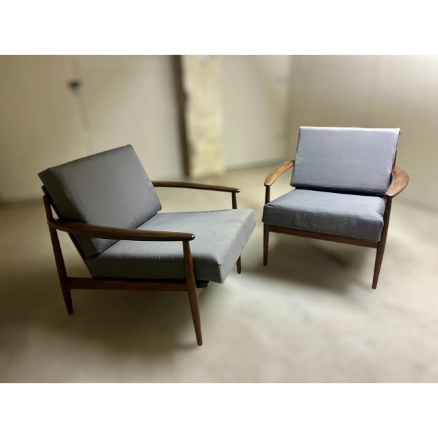 Pair of 1960s teak armchairs, designed by Grete Jalk I have official proof of authenticity such as vintage catalogs,...