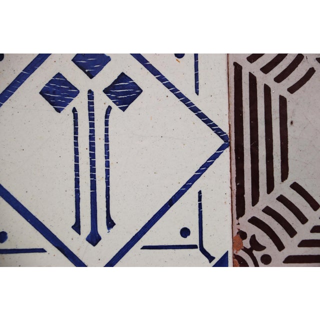 1920s Antique Bauhaus Portuguese Set of Two Tiles For Sale - Image 4 of 11