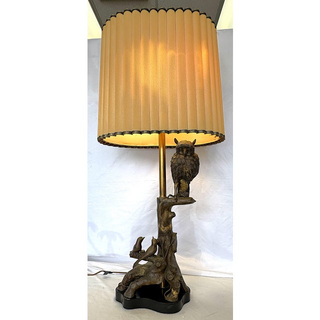 Mid-Century Modern 1960s Mid Century Modern Bronze Owl Lamp by Marbro Lamp Co. For Sale - Image 3 of 17