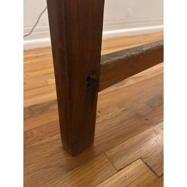 Antique Solid Hard Wood Table 31 Inches Tall For Sale - Image 4 of 11