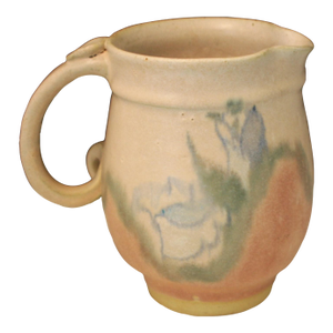 Vintage Jess Lord Studio Pottery Hand Thrown Pastel Abstract Design Pitcher