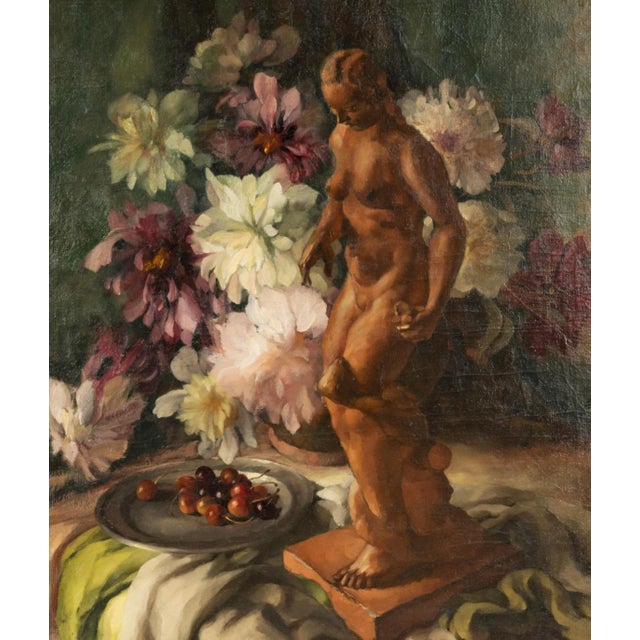 Early 20th Century Original German School Still Life Oil Painting For Sale - Image 5 of 5