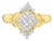 Diamond Cluster Cocktail Ring .50cttw 14k Yellow Gold, Size 5 For Sale