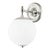 Mark D. Sikes 1 Light Sphere No. 1 Wall Sconce, Polished Nickel For Sale