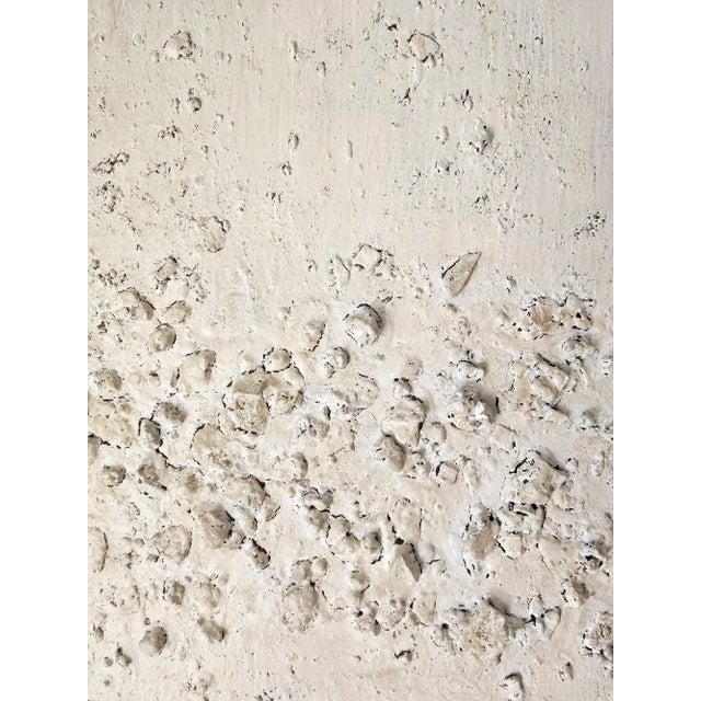 Textile 24" X 28" 'California Beach' #2 - Natural Palette Abstract Relief Seascape / Seaside / Marine Oil Painting / Earth Tones/ Pacific Ocean For Sale - Image 7 of 13