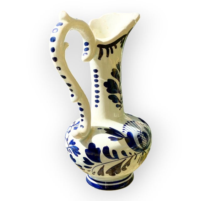 Ceramic Vintage Diminutive Hand-Painted Delft Pitcher For Sale - Image 7 of 12