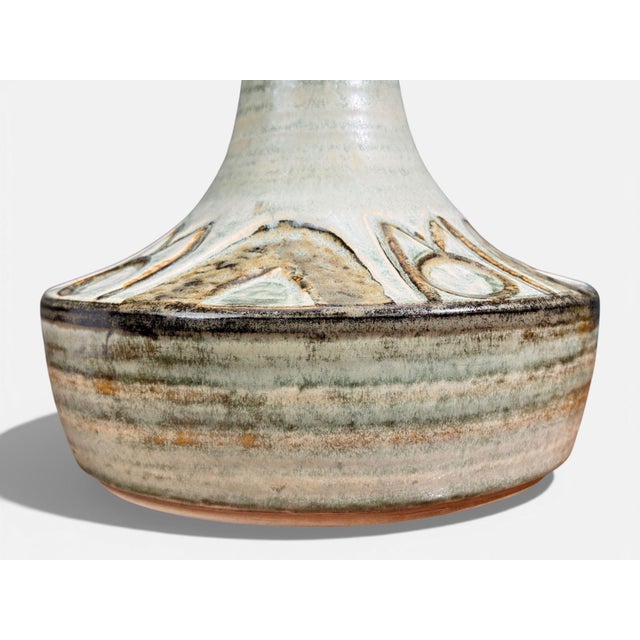 Ceramic Noomi Backhausen, Table Lamp, Green Ceramic, Denmark, 1960s For Sale - Image 7 of 8