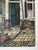 Textile 1947 Vintage European Courtyard Oil Painting on Canvas, Signed For Sale - Image 7 of 12