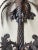1940s Vintage Palm Tree Two-Arm Candle Holder Wall Sconce Cast & Wrought Iron For Sale - Image 5 of 12