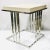 2020s Modern Polished Nickel and Beige Wood End Table For Sale - Image 5 of 5