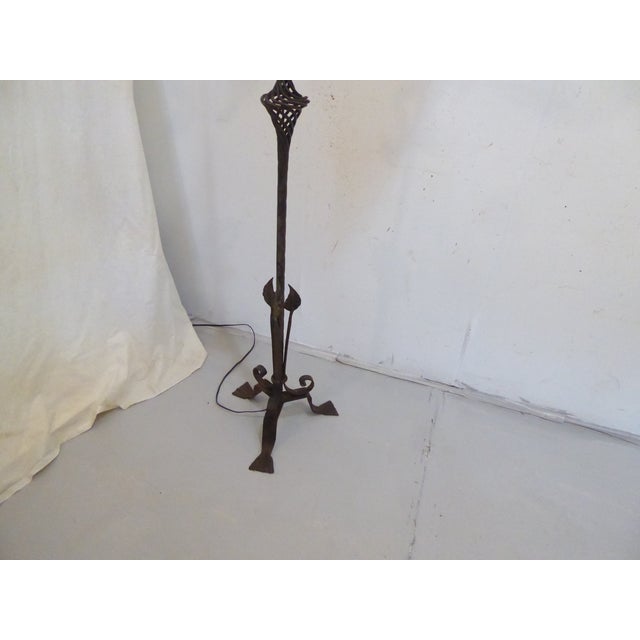 Early 20th Century Vintage Iron Floor Lamp For Sale - Image 5 of 5