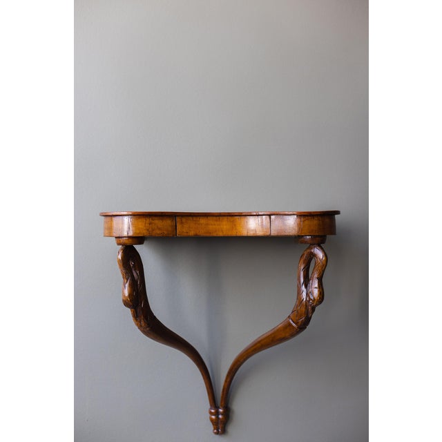 Mid-Century Modern Wall Mounted Console Tables or Nightstands attributed to Guglielmo Ulrich, 1950s, Set of 2 For Sale - Image 3 of 9