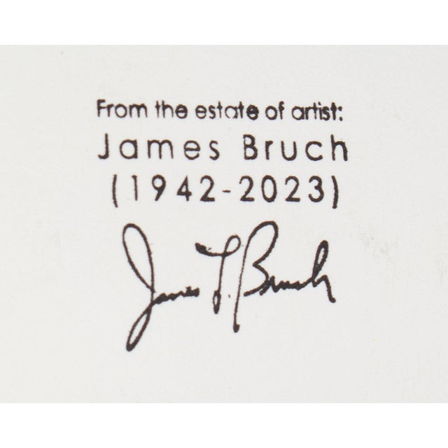 Paper Abstract Acrylic on Paper Painting by James L. Bruch For Sale - Image 7 of 8