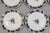 Antique Early 19th Century Chinese Export Blue and White Porcelain Dinner Plates With Grape Leaf Border - Set of 6 For Sale - Image 4 of 17