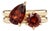 Toi Et Moi Garnet Engagement Ring | Two Stone Pear and Round Stacking Ring | January Birthstone Ring Us 7 For Sale