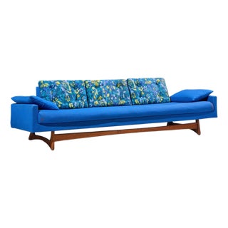 Adrian Pearsall for Craft Associates 2408-S Mid Century Walnut Gondola Sofa For Sale