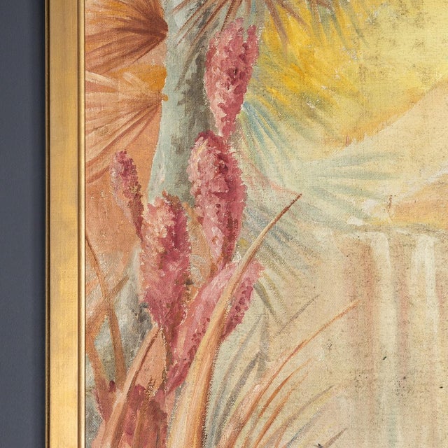 P Dupont, Elephant Family, 1960, Oil on Canvas, Framed For Sale - Image 11 of 14