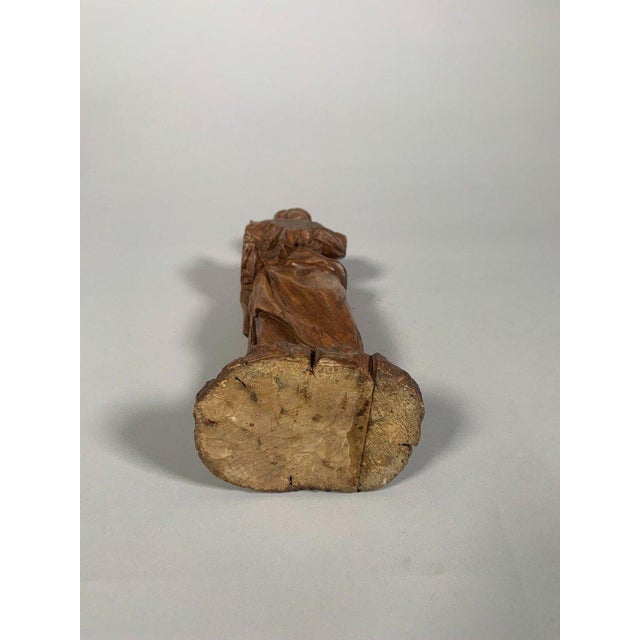 16th Century 16th Century Wooden Sculpture of the Virgin and Child For Sale - Image 5 of 8