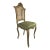 Rococo Style Giltwood Cane Chair With Upholstered Seat, Side Chair For Sale