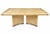 Karl Springer Goatskin Bullnose Dining Table with Chrome Accents and Two Leaves. 1970’s Measures 78” long without leaves,...