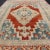 Blue Medallion Vintage Turkish Oushak Turkish in Mid-Century Modern Red, Cream and Light Blue For Sale - Image 8 of 13