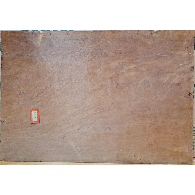 19th Century Oil on Canvas Shepherd With Flock of Sheep For Sale - Image 9 of 10