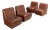 Vintage Modular Armchairs in Leatherette, Italy, 1970s, Set of 4 For Sale