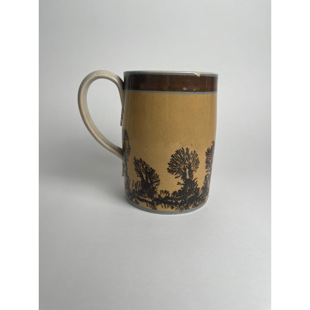 19th Century English Mocha Ware Seaweed Dendritic Mug For Sale - Image 4 of 6