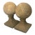 Pair of Vintage Neoclassical Cast Stone Sphere Garden Finials on Pedestal Bases For Sale